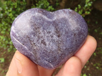 Polished Purple Lepidolite Hearts  x 6 From Madagascar - TopRock