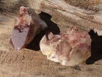 Natural Red Hematoid Phantom Quartz Specimens x 6 From Karoi, Zimbabwe