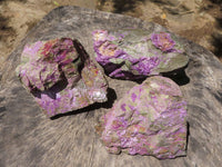 Natural Rough Purple Stichtite (Atlantisite) Specimens  x 3 From Barberton, South Africa - TopRock