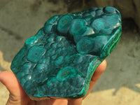 Polished Malachite Free Forms x 3 From Kolwezi, Congo