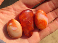 Polished  Carnelian Agate Tumble Stones  x 1 Kg Lot From Madagascar