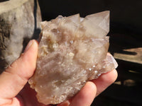 Natural Cascading White Phantom Smokey Quartz Clusters  x 6 From Luena, Congo - Toprock Gemstones and Minerals 