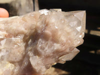 Natural Cascading White Phantom Smokey Quartz Clusters  x 6 From Luena, Congo - Toprock Gemstones and Minerals 