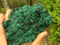 Natural Chatoyant Silky Malachite Specimens  x 2 From Congo - Toprock Gemstones and Minerals 