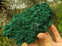 Natural Chatoyant Silky Malachite Specimens  x 2 From Congo - Toprock Gemstones and Minerals 