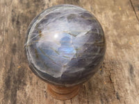 Polished Purple Flash Labradorite Spheres  x 2 From Tulear, Madagascar - TopRock