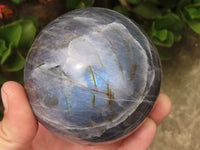 Polished Purple Flash Labradorite Spheres  x 2 From Tulear, Madagascar - TopRock