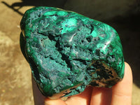 Polished Malachite Free Forms With Stunning Flower & Banding Patterns x 2 From Congo - Toprock Gemstones and Minerals 