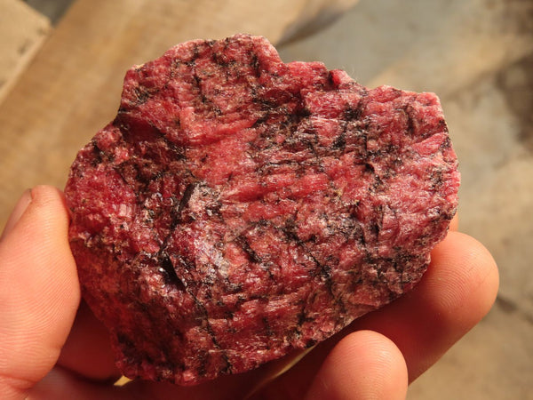 Natural Rough Red Rhodonite Specimens x 12 From Zimbabwe