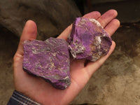 Natural Metallic Purpurite Cobbed Specimens  x 12 From Erongo, Namibia - Toprock Gemstones and Minerals 