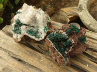 Natural Rare Ball Malachite On Drusi Quartz & Dolomite Matrix  x 2 From Kambove, Congo - Toprock Gemstones and Minerals 