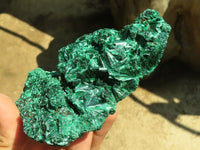 Natural Chatoyant Silky Malachite Specimens  x 2 From Congo - Toprock Gemstones and Minerals 