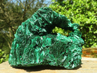 Natural Chatoyant Silky Malachite Specimens  x 2 From Congo - Toprock Gemstones and Minerals 