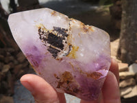 Polished Smokey Amethyst Window Quartz Crystals  x 3 From Madagascar - TopRock