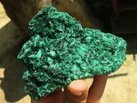 Natural Chatoyant Silky Malachite Specimens  x 2 From Congo - Toprock Gemstones and Minerals 