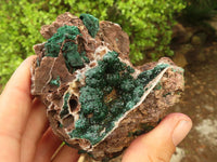 Natural Rare Ball Malachite On Drusi Quartz & Dolomite Matrix  x 2 From Kambove, Congo - Toprock Gemstones and Minerals 