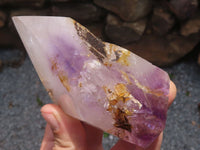 Polished Smokey Amethyst Window Quartz Crystals  x 3 From Madagascar - TopRock