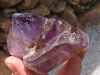 Polished Smokey Amethyst Window Quartz Crystals  x 3 From Madagascar - TopRock