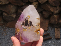 Polished Smokey Amethyst Window Quartz Crystals  x 3 From Madagascar - TopRock