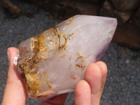 Polished Smokey Amethyst Window Quartz Crystals  x 3 From Madagascar - TopRock