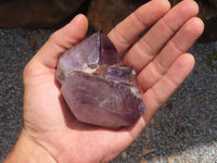 Polished Smokey Amethyst Window Quartz Crystals  x 3 From Madagascar - TopRock