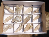 Natural Drusi Quartz Coated Calcite Spearhead Crystals  x 12 From Alberts Mountain, Lesotho - Toprock Gemstones and Minerals 