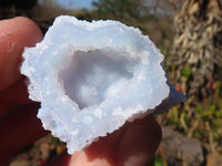 Natural Etched Blue Chalcedony Specimens  x 24 From Nsanje, Malawi