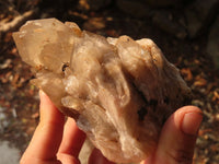 Natural Cascading White Phantom Smokey Quartz Clusters x 3 From Luena, Congo