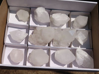 Natural Highly Selected White Quartz Specimens  x 12 From Madagascar - Toprock Gemstones and Minerals 