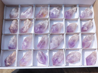 Natural Single Jacaranda Amethyst Crystals  x 24 From Mumbwa, Zambia - Toprock Gemstones and Minerals 