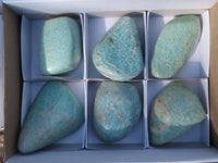 Polished Blue Kobi Amazonite Free Forms x 6 From Zimbabwe - TopRock