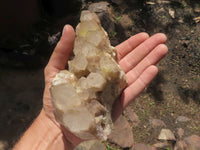 Natural Cascading Smokey Phantom Quartz Clusters  x 3 From Luena, Congo - TopRock