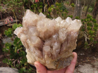 Natural Cascading Smokey Quartz Clusters x 2 From Luena, Congo