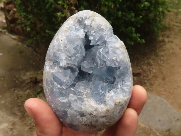 Natural Blue Celestite Egg Geodes  x 3 From Sakoany, Madagascar - TopRock