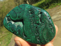 Polished Malachite Free Forms With Gorgeous Flower Patterns  x 6 From Congo - TopRock
