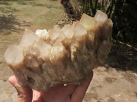 Natural Cascading Smokey Phantom Quartz Clusters  x 3 From Luena, Congo - TopRock