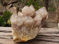 Natural Cascading Smokey Quartz Clusters x 2 From Luena, Congo