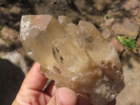 Natural Cascading Smokey Phantom Quartz Clusters  x 3 From Luena, Congo - TopRock