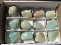 Polished Blue Amazonite Standing Free Forms  x 12 From Zimbabwe - TopRock