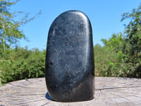 Polished Black Tourmaline Standing Free Form x 1 From Madagascar - TopRock