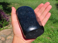 Polished Black Tourmaline Standing Free Form x 1 From Madagascar - TopRock