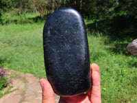 Polished Black Tourmaline Standing Free Form x 1 From Madagascar - TopRock