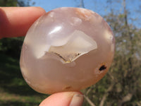 Polished Stunning Semi Translucent Coral Flower Agate Palm Stones  x 24 From Madagascar - TopRock