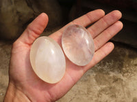 Polished Large Girasol Pearl Quartz Palm Stones  x 12 From Ambatondrazaka, Madagascar - Toprock Gemstones and Minerals 