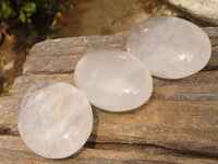 Polished Large Girasol Pearl Quartz Palm Stones  x 12 From Ambatondrazaka, Madagascar - Toprock Gemstones and Minerals 