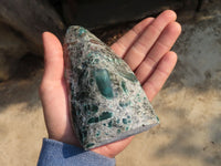 Polished Rare Emerald Mica In Matrix Standing Free Forms x 2 From Mutoko, Zimbabwe