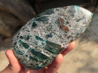 Polished Rare Emerald Mica In Matrix Standing Free Forms x 2 From Mutoko, Zimbabwe