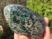 Polished Rare Emerald Mica In Matrix Standing Free Forms x 2 From Mutoko, Zimbabwe