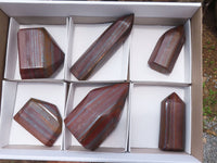 Polished Banded Tiger Iron Stone Points x 6 From Northern Cape, South Africa - TopRock