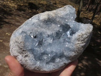 Natural Blue Celestite Geode Specimens With Nice Optic Crystals  x 2 From Sakoany, Madagascar - TopRock